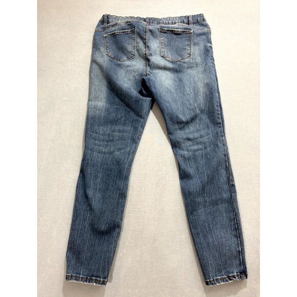 Denim & Co Women's Vintage 1969 Skinny Jeans Mid Rise Blue Size 16 - Picture 2 of 11